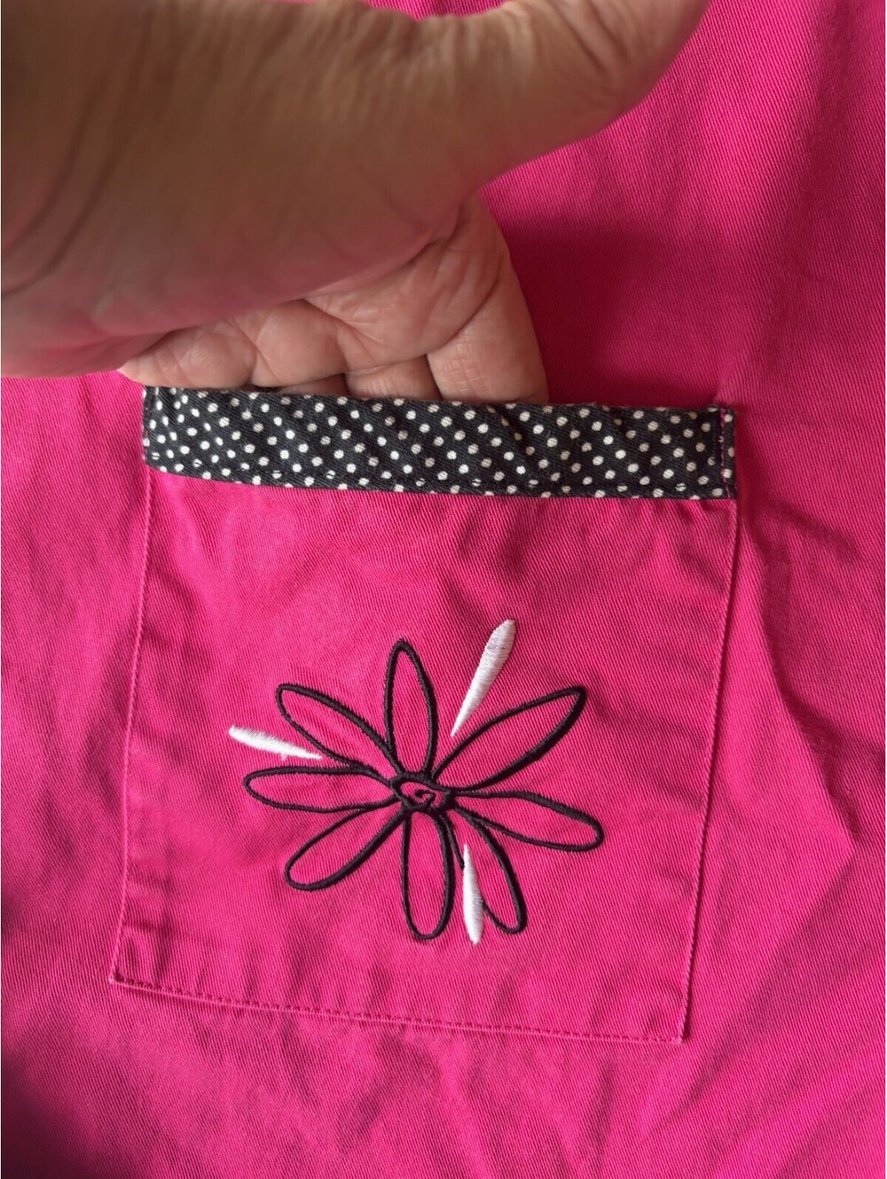 Authentic American Girl Place Child Size Apron Pink Black Y2K Baking - Picture 3 of 6